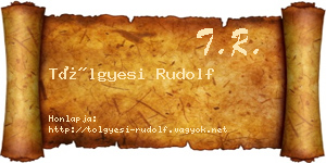 Tölgyesi Rudolf névjegykártya