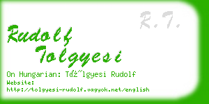 rudolf tolgyesi business card